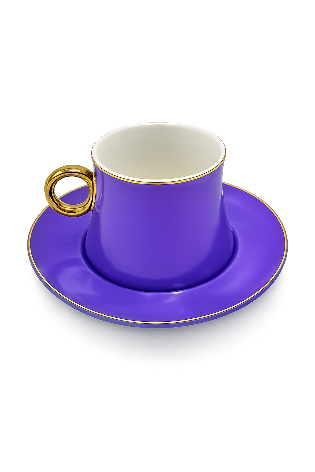 Set of 6 Modern Pastel Lavender Tea Cups