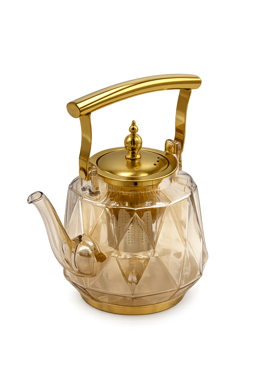 Borosilicate Amber Honey Glass Kettle 1500ML