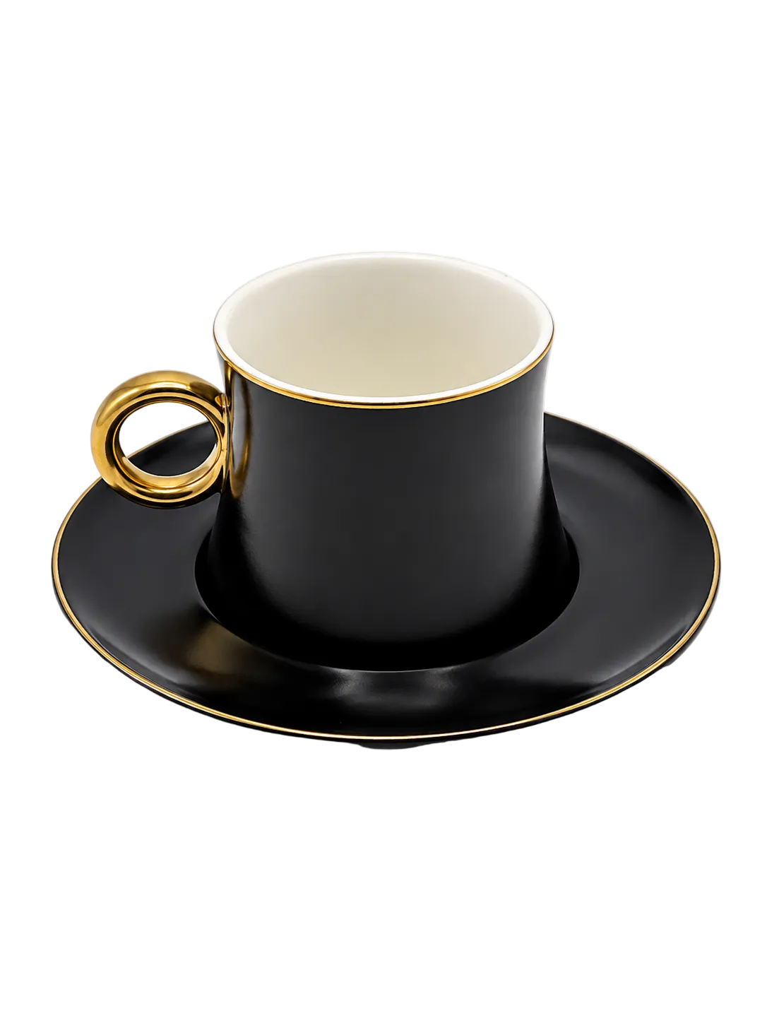 Set of 6 Modern Pastel Black Tea Cups