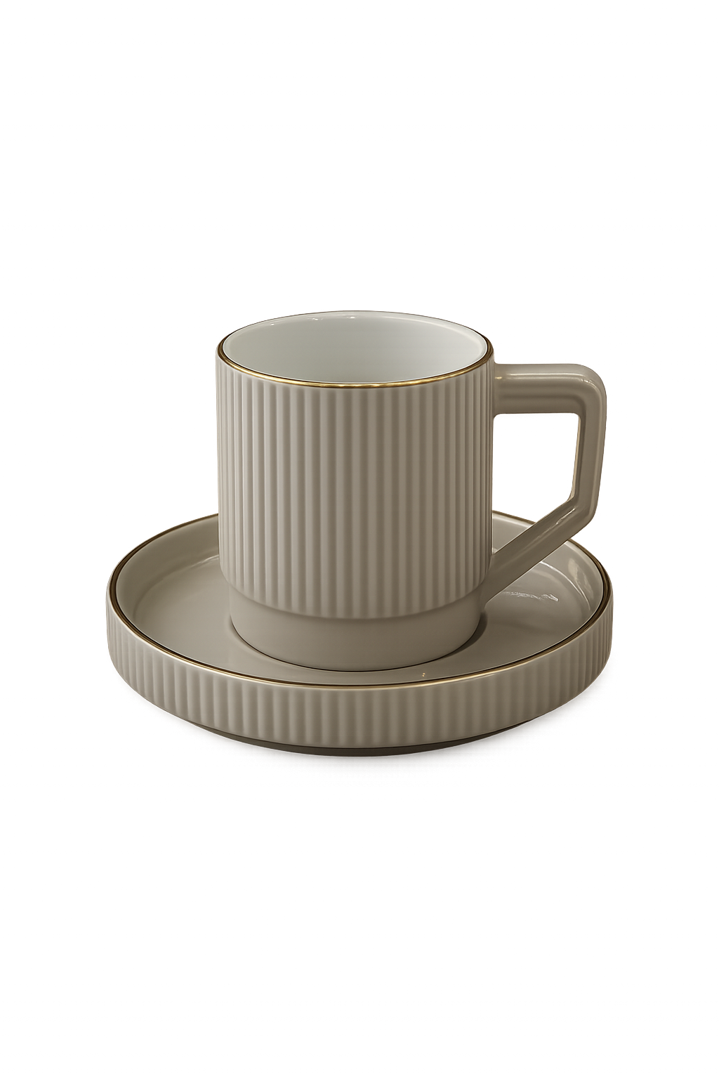 Set of 6 Modern Ceramic Coffee Cups
