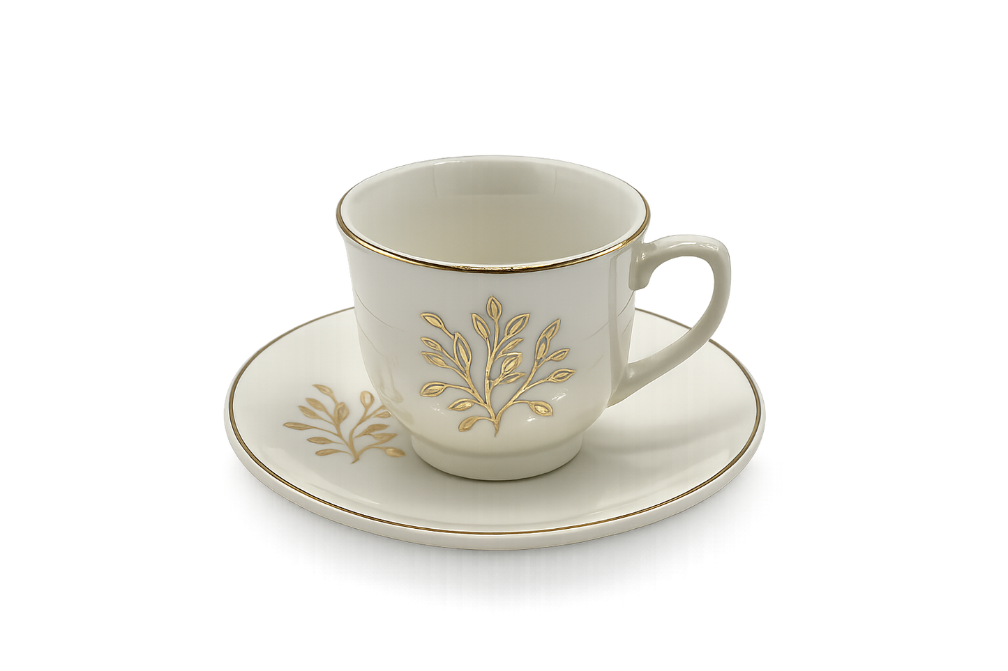 Set of 6 Premium Porcelain Coffee Cups