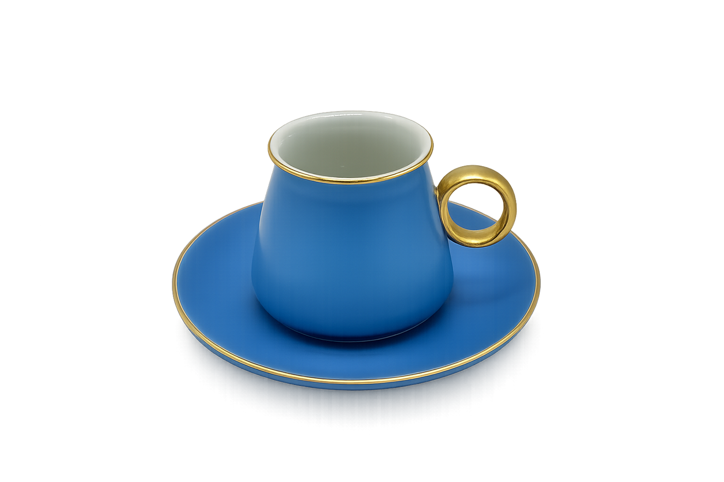 Set of 6 Ocean Blue Coffee Cups