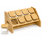 Natural Bamboo Spice Rack with 8 Glass Jars