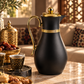 Classic Elegance Thermal Flask – Matte Black & Gold