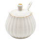 White Porcelain Sugar & Spice Container with Spoon