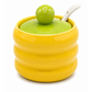 Yellow Porcelain Sugar & Spice Container with Spoon