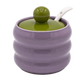 Lavender Porcelain Sugar & Spice Container with Spoon