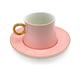 Set of 6 Modern Baby Pink Tea Cups