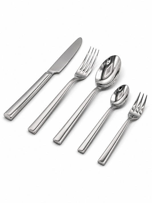 Signature Elite Stainless Steel Cutlery Set – 30 Pieces | Premium Silver Collection