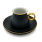 Set of 6 Artisanal Black Coffee Cups