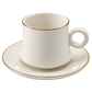 Classic Ivory Turkish Coffee Cup & Saucer Set