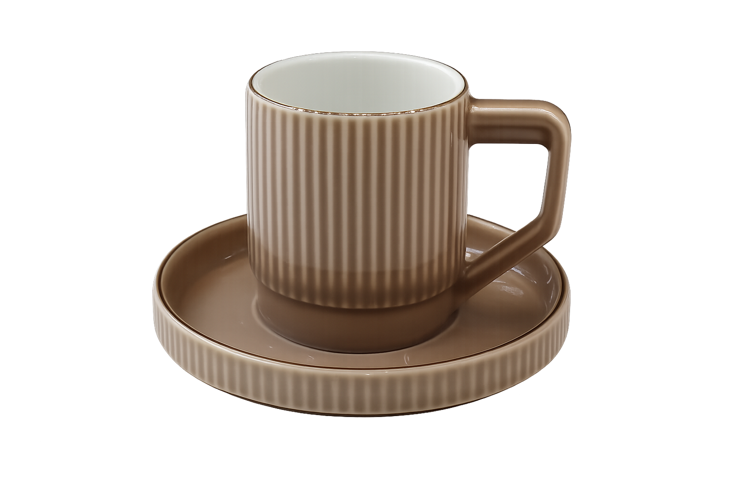 Set of 6 Modern Ceramic Coffee Cups