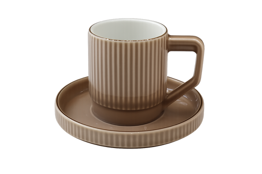 Set of 6 Modern Ceramic Coffee Cups