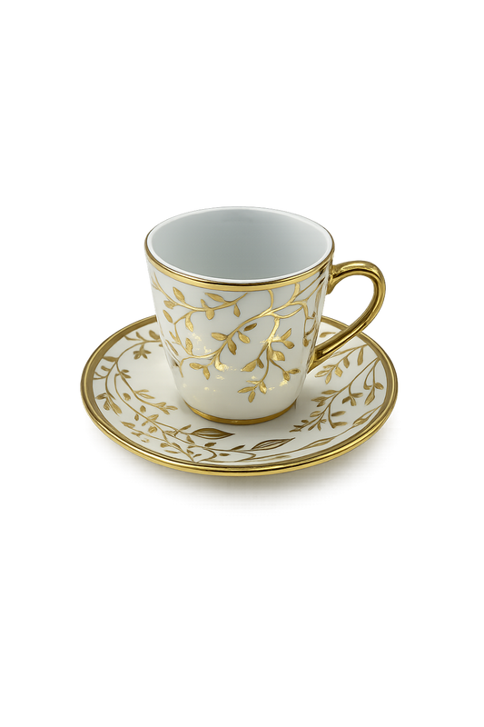 Set of 6 Premium Porcelain Coffee Cups
