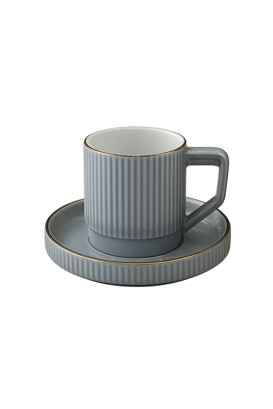 Set of 6 Modern Ceramic Coffee Cups