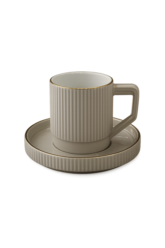Set of 6 Modern Ceramic Coffee Cups