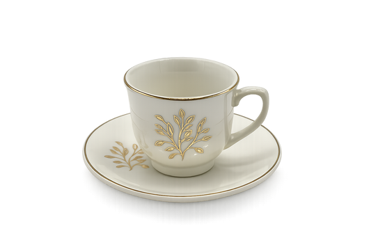 Set of 6 Premium Porcelain Coffee Cups