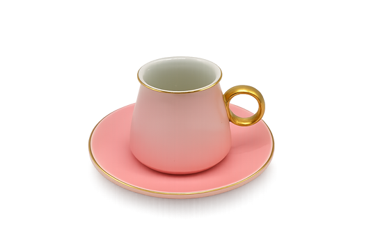 Set of 6 Blush Pink Coffee Cups