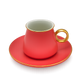Set of 6 Hot Red Coffee Cups