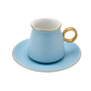 Set of 6 Baby Blue Coffee Cups