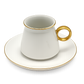 Set of 6 White Coffee Cups