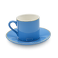 Set of 6 Minimalist Baby Blue Coffee Cup & Saucer
