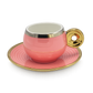 Set of 6 Minimalist Chic Pink Coffee Cup & Saucer
