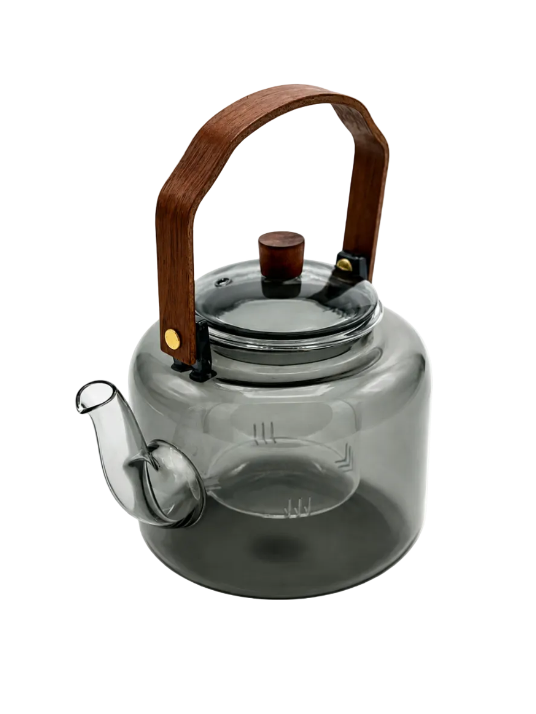 Borosilicate Smoke Black Glass Kettle 1500ML