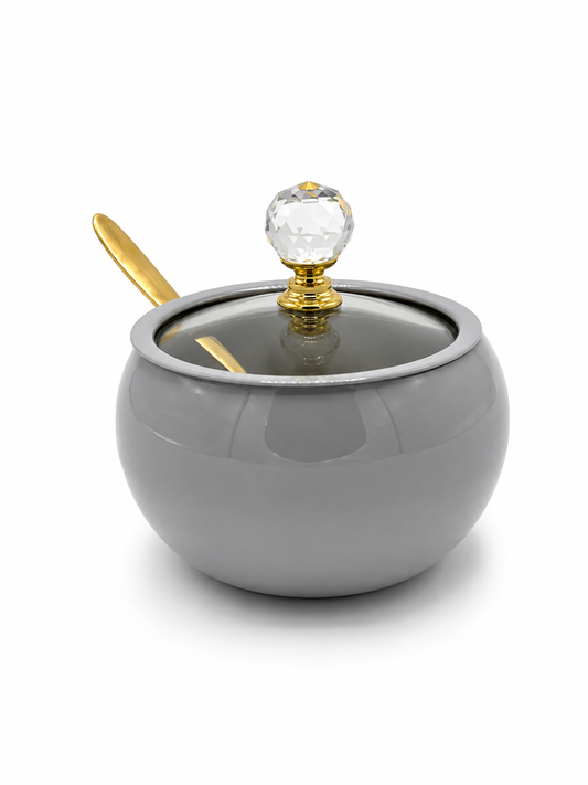 Ash Grey Stainless Steel Sugar or Matte Container