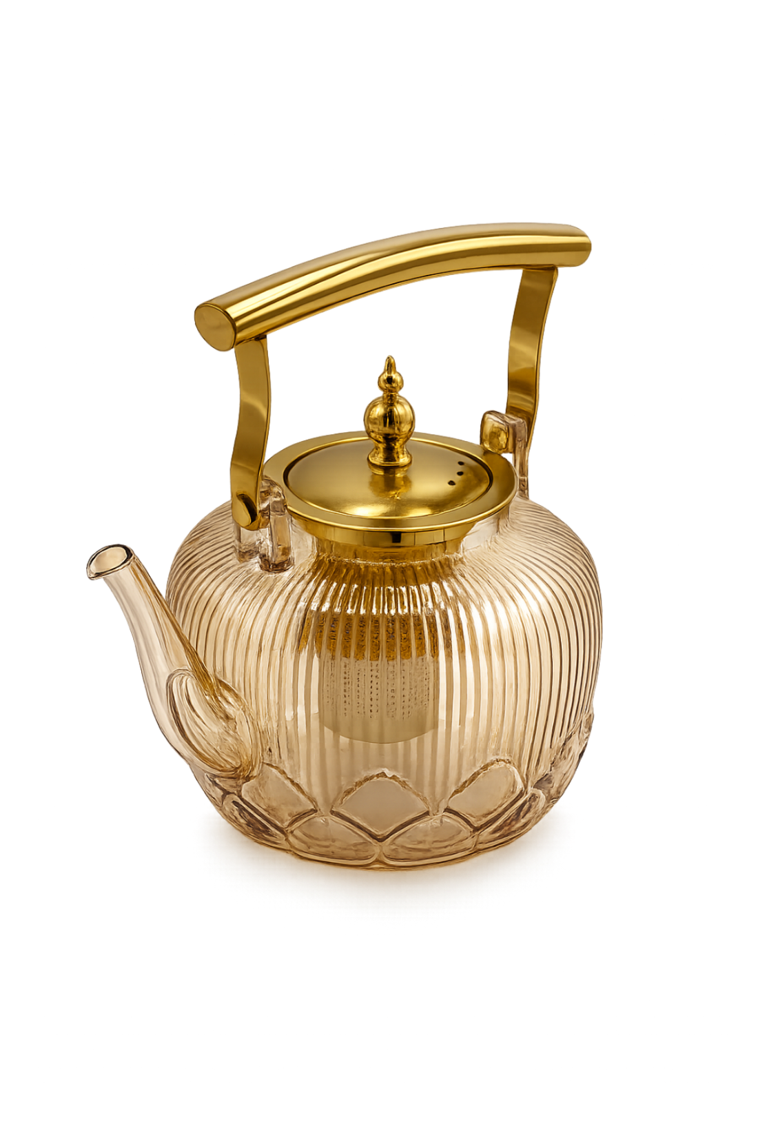 Borosilicate Amber Honey Glass Kettle 1500ML