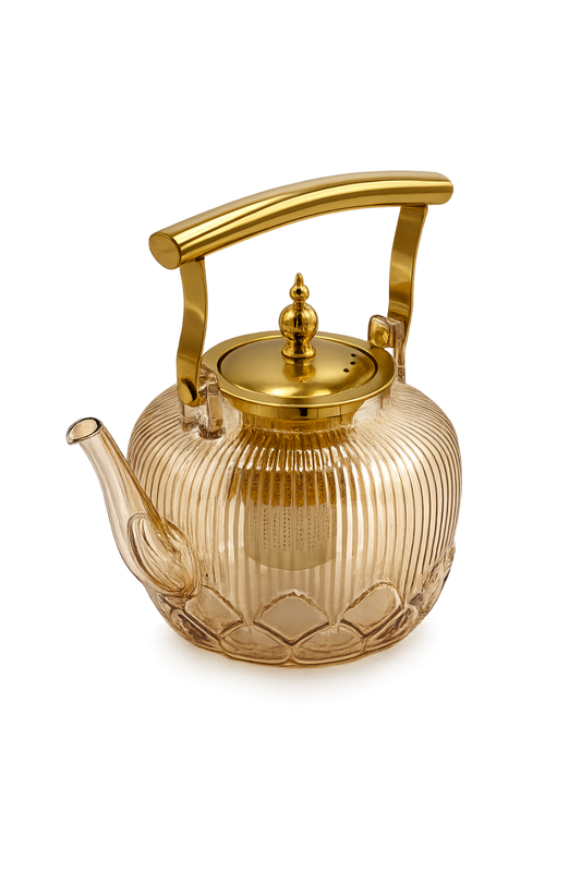 Borosilicate Amber Honey Glass Kettle 1500ML