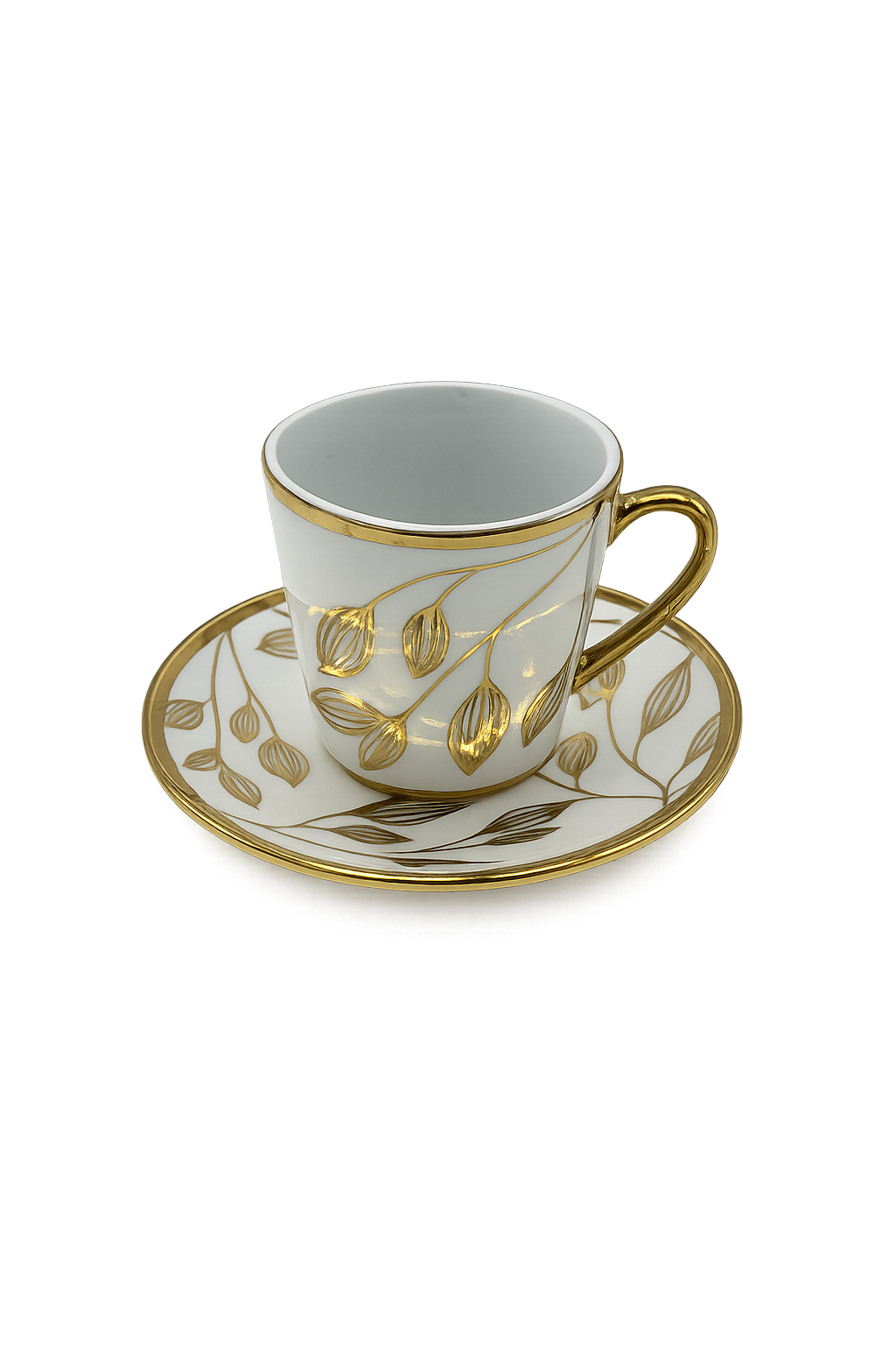 Set of 6 Premium Porcelain Coffee Cups