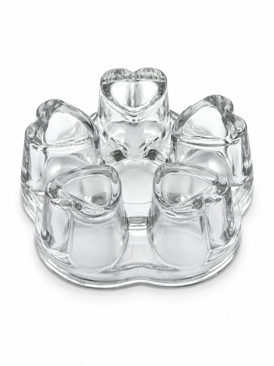 Transparent Glass Teapot Warmer Stand with Candle Holder