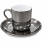 Set of 6 Pasha Home Turkish Full Silver Coffee Cups